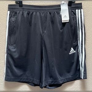 Adidas "Designed2Move" Athletic Mens Grey & White Shorts Mens Size XL